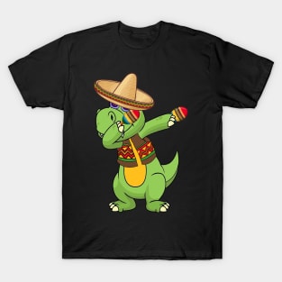 Dabbing T-rex Cinco De Mayo T-Shirt